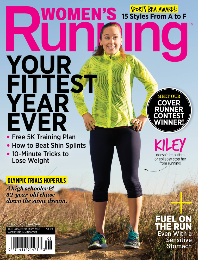 Kiley Lyall won the Women’s Running Cover Runner Contest and is on the cover of the magazine's January/February cover.