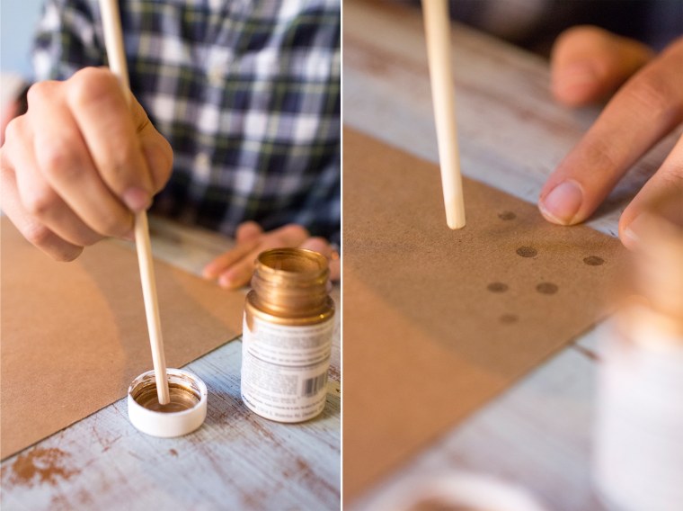 DIY recycled paper bag holiday party decor