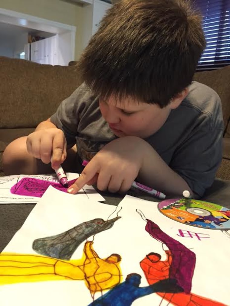 Will Haley, a boy with autism, loves Crayola's primrose marker