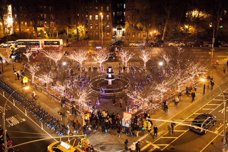 For Improv Everywhere's 2015 holiday video, a giant light switch appeared to light an entire New York City park.
