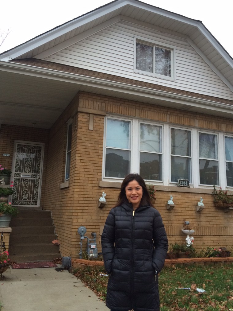 Yesenia Ariza, a 28-year-old Mexico native and recipient of the Deferred Action for Childhood Arrivals program, stands in front of the house she purchased in June 2014.