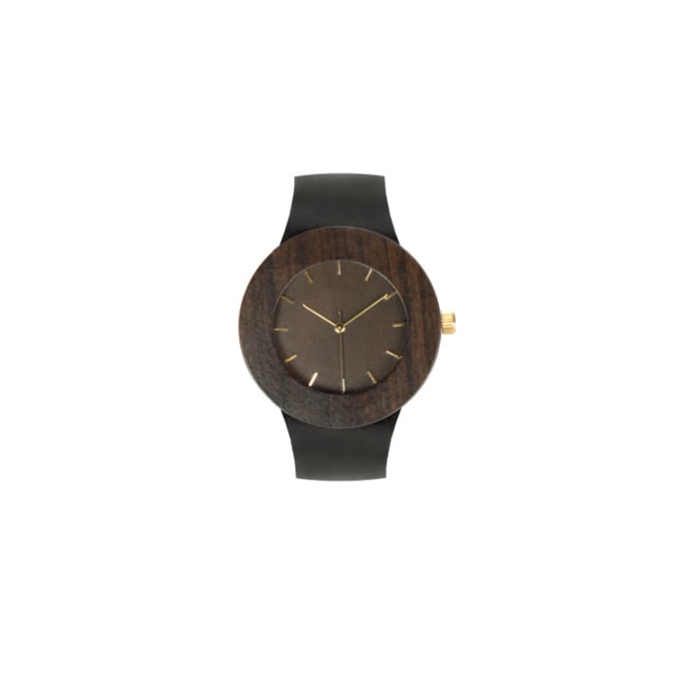 The Leather &amp; Blackwood Wood Watch from Ecohabitude