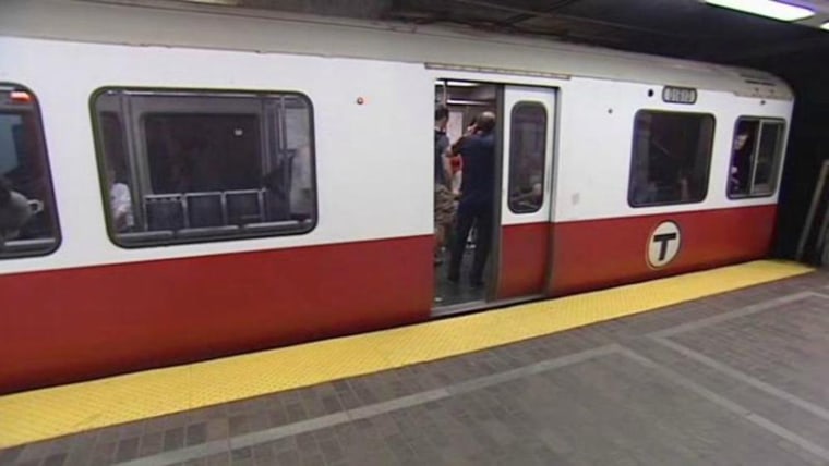 The Massachusetts Bay Transportation Authority said a safety device on a Red Line train may have been tampered with Thursday morning.