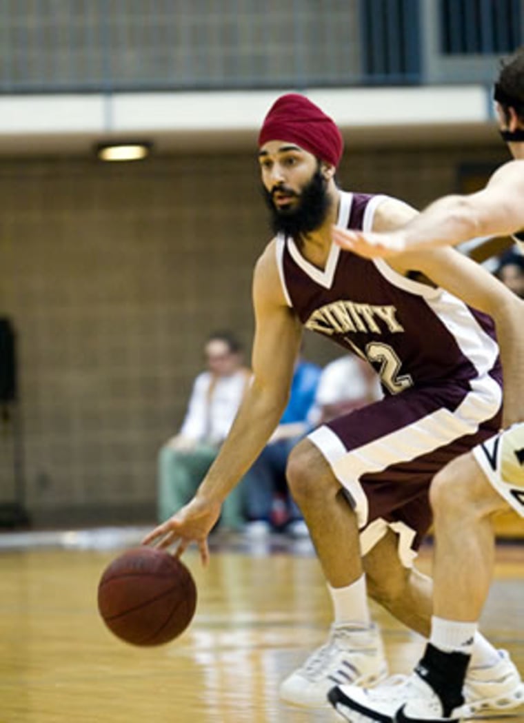 Darsh Preet Singh, who played for Trinity University, was the first turbaned Sikh American to play NCAA basketball. By his senior year, he was co-captain of the team.