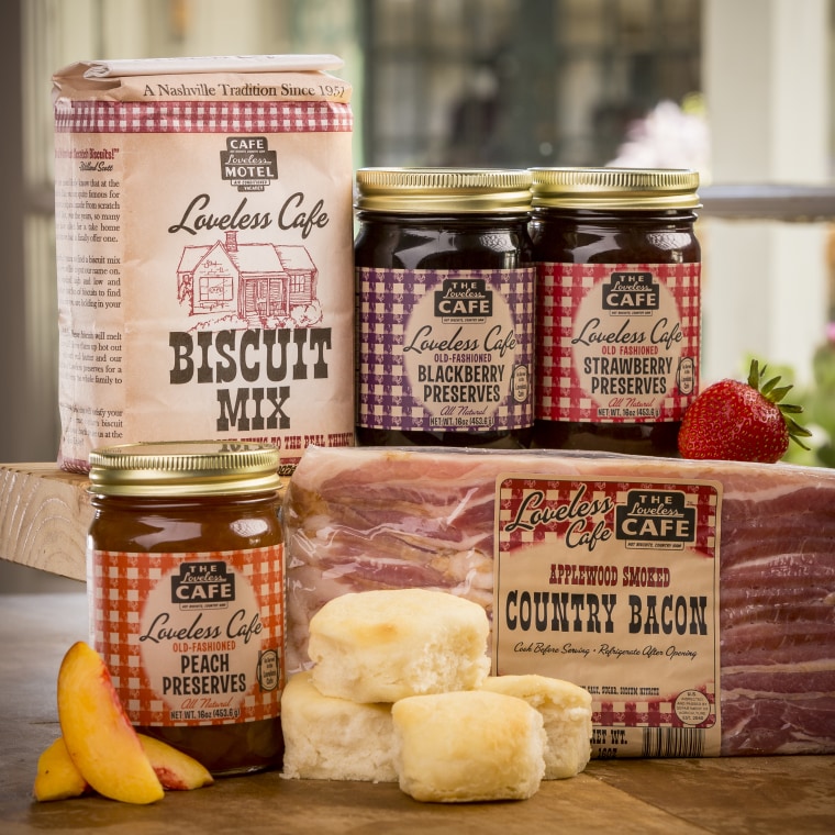 Loveless Cafe's Jammin' Biscuits with bacon mail-order gift set