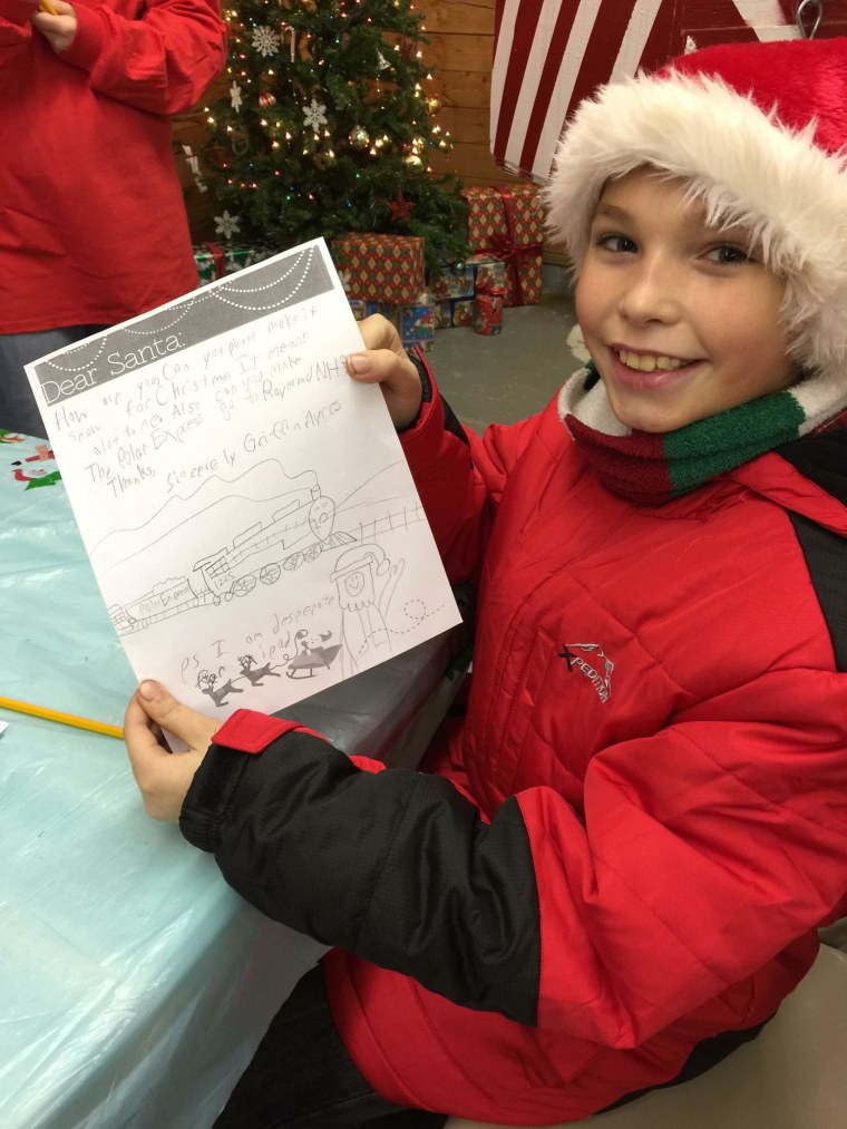 layaway note - letter to Santa Griffin Ayres