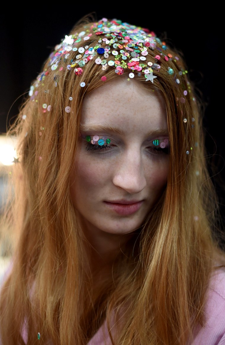 Confetti hair is the latest trend that may be coming to a holiday party