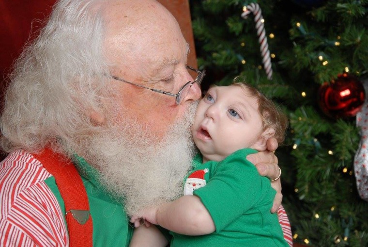 Jaxon recently visited Santa at a mall in Orlando, Florida.