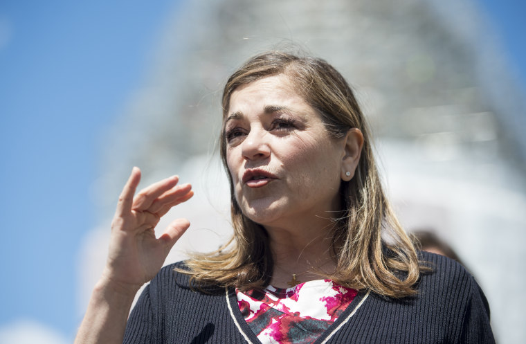 Rep. Loretta Sanchez, D-Calif., participates in the news conference on Food and Drug Administration menu labeling regulations on Tuesday, April 28, 2015.