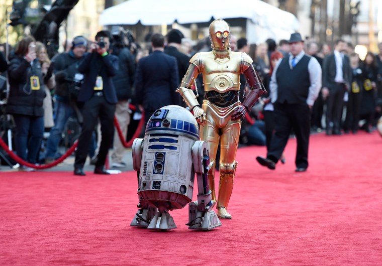 Image: Film characters R2-D2 (L) and C-3PO
