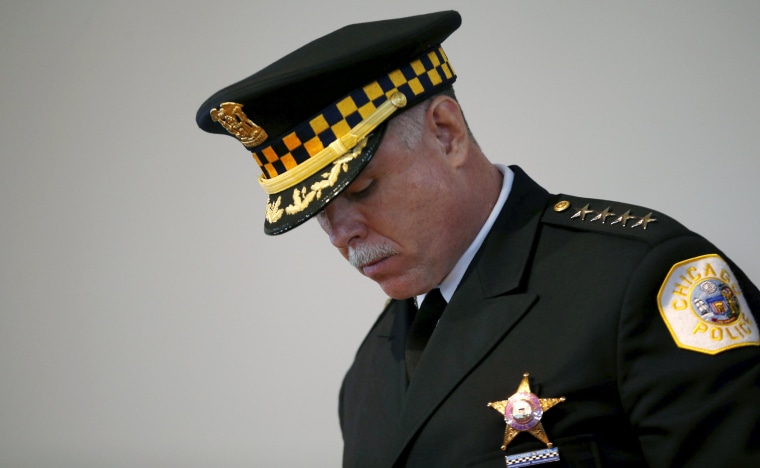 Image: File photo of Chicago Police Superintendent Garry McCarthy during a recruitment graduation ceremony in Chicago Illinois