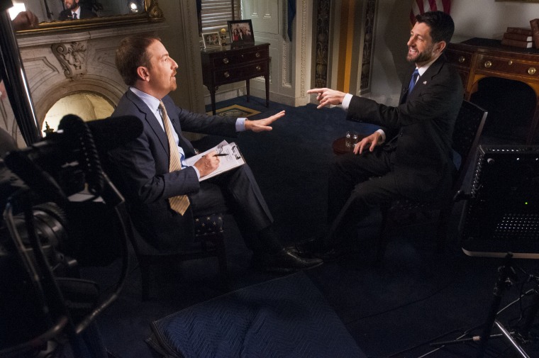 Speaker of the House Paul Ryan and NBC's Chuck Todd