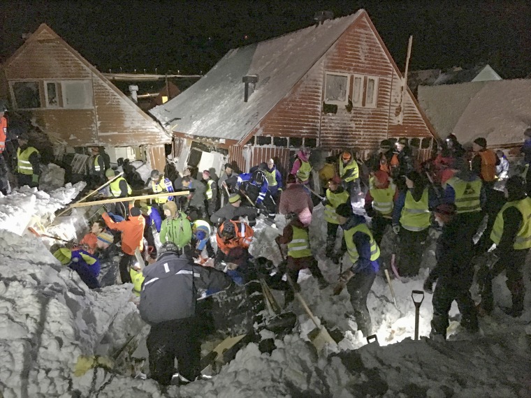 Image: Avalanche hit several houses in Longyearbyen