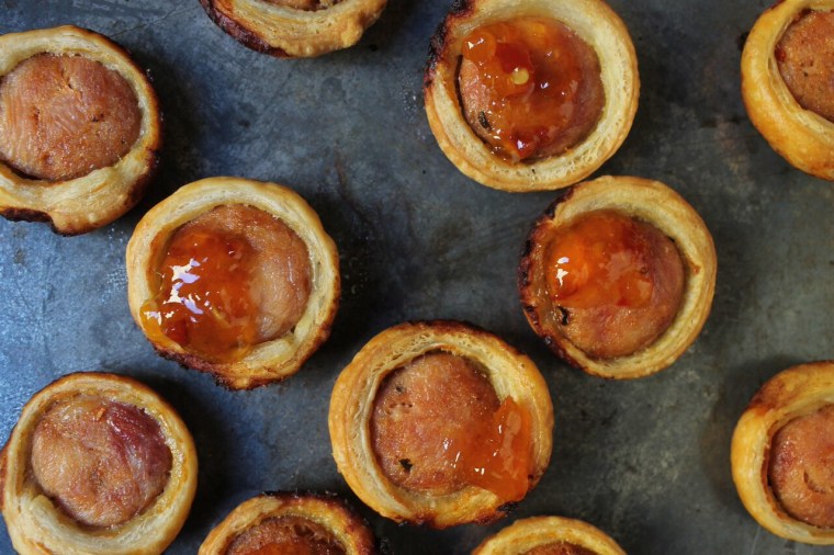 How to Make Sausage Puffs: Bake until golden and sizzling