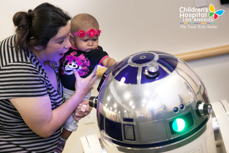 Mark Hamill and costumed "Star Wars" characters' visit to Children's Hospital Los Angeles was part of the franchise's "Force for Change" initiative, whose official mission for the visit was to "promote healing through creative inspiration and collaborative innovation."