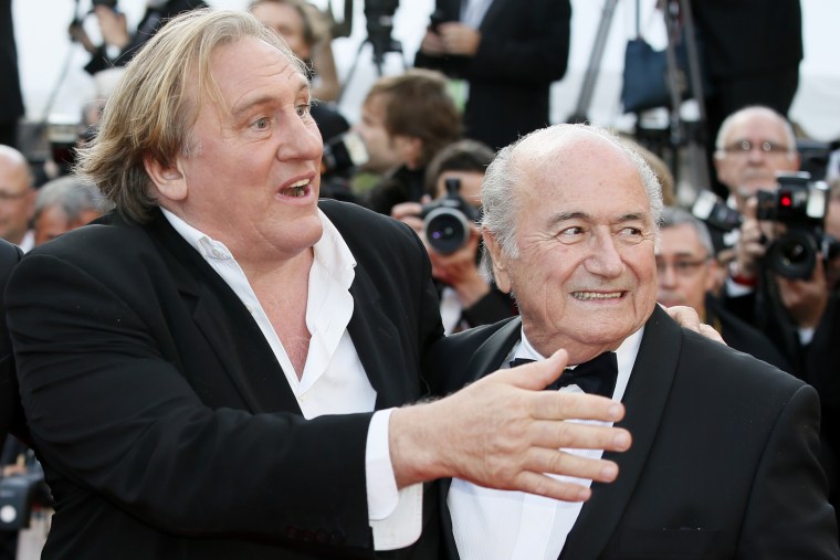 IMAGE: Gerard Depardieu and Sepp Blatter