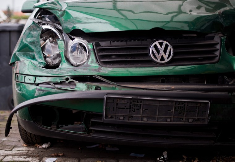 Image: A damaged Volkswagen car