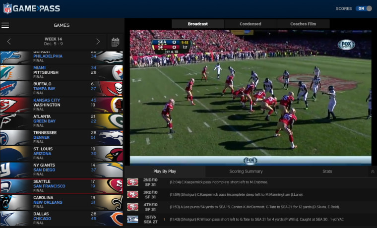 what is nfl game pass