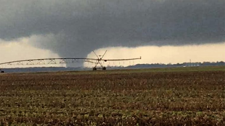 A tornado was spotted Wednesday in Clarksdale, Mississippi.