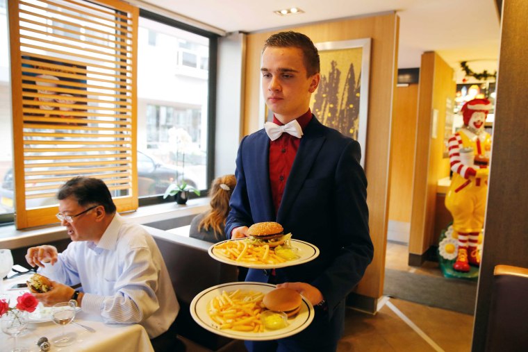 Image: Christmas Day lunch at fast food restaurant