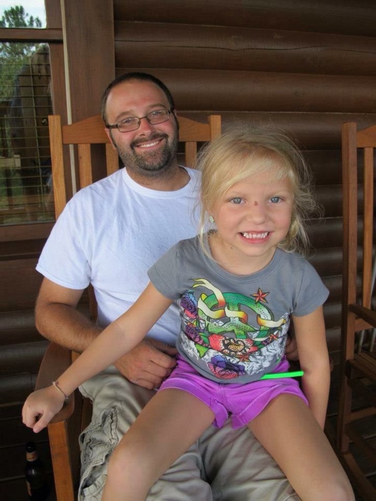 Sophia Feller, founder of "Heaven Sent It," with her dad, Nicolas Feller