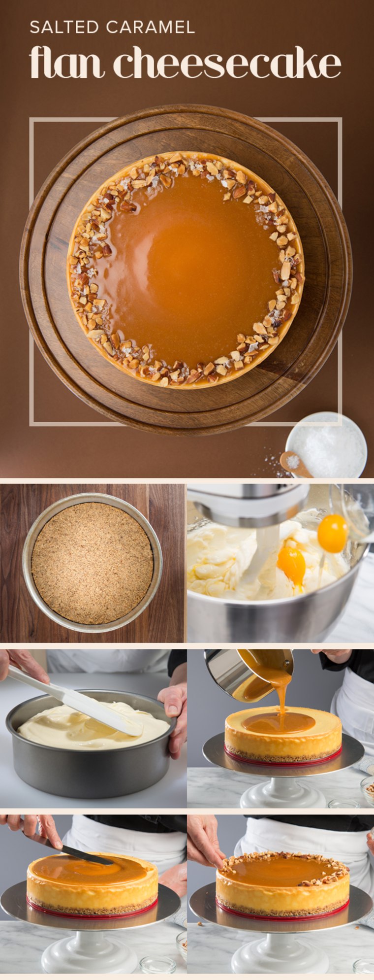 Pinterest TOPS for Salted Caramel Flan Cheesecake; recipe courtesy of Eli's Cheesecake