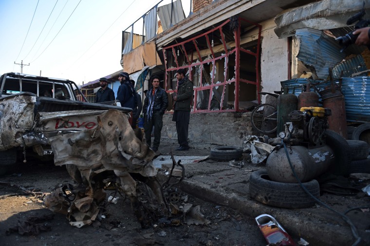 Image: Four civilians were wounded in the early morning attack in Kabul.