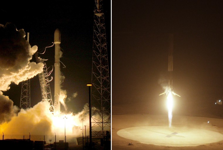 Image: A remodeled version of the SpaceX Falcon 9 rocket lifts off  at the Cape Canaveral Air Force Station in Cape Canaveral