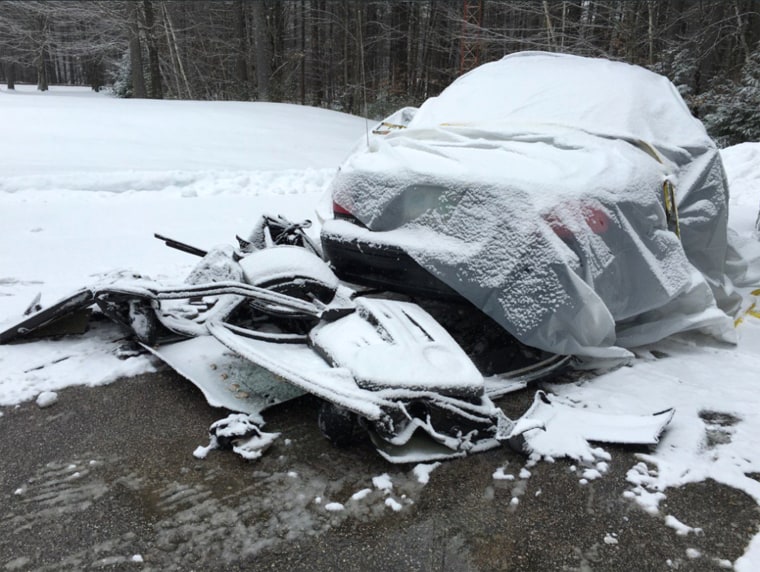 Still photo of vehicle driven by man who died in two-car crash with another vehicle carrying Secret Service agents.