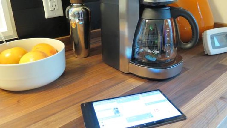 Image: Intel Smart Home coffee maker and tablet