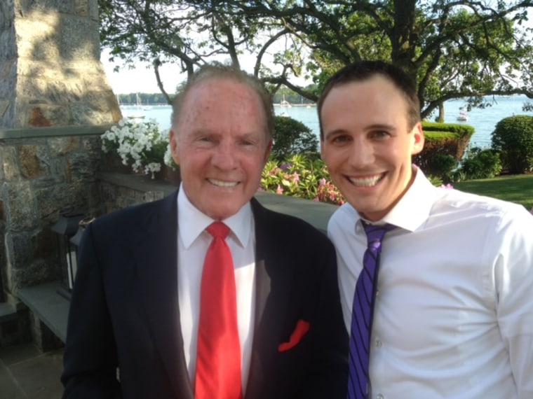 Frank Gifford with TODAY producer Kyle Michael Miller