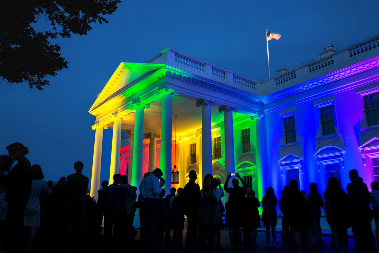 White House lit up in rainbow lights after Supreme Court ruling on same-sex marriage