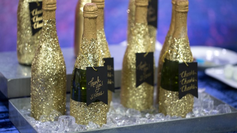 Throw a stylish New Year's Eve party with these easy last-minute ideas. Decorative Champagne Bottles.