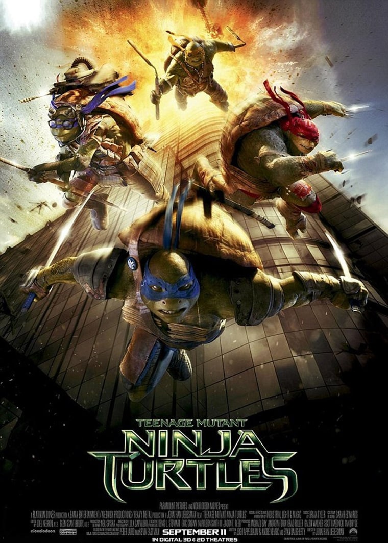 Image: Poster for the new Teenage Mutant Ninja Turtles movie.