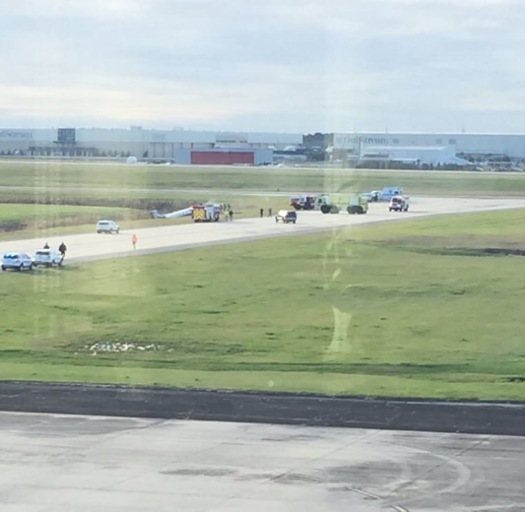 Small Airplane Carrying 2 Crashes Into Ditch Off Savannah, Runway