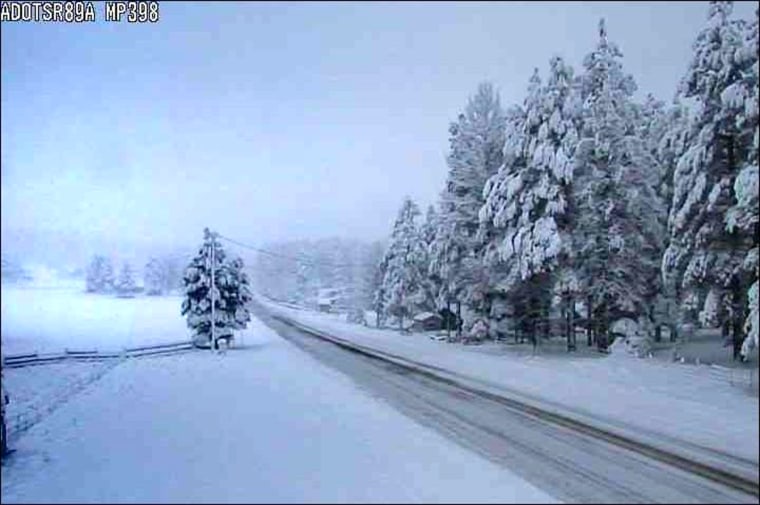 SR 89A was closed by a rock slide between Sedona and Flagstaff.