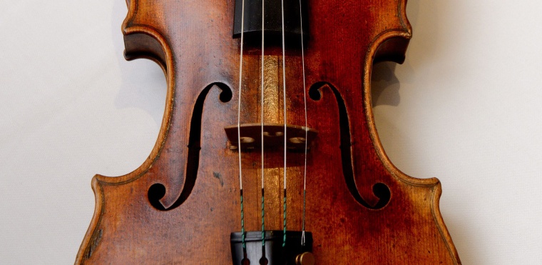 An Alfonso Marconi Stradivarius violin for sale in London in 2014.