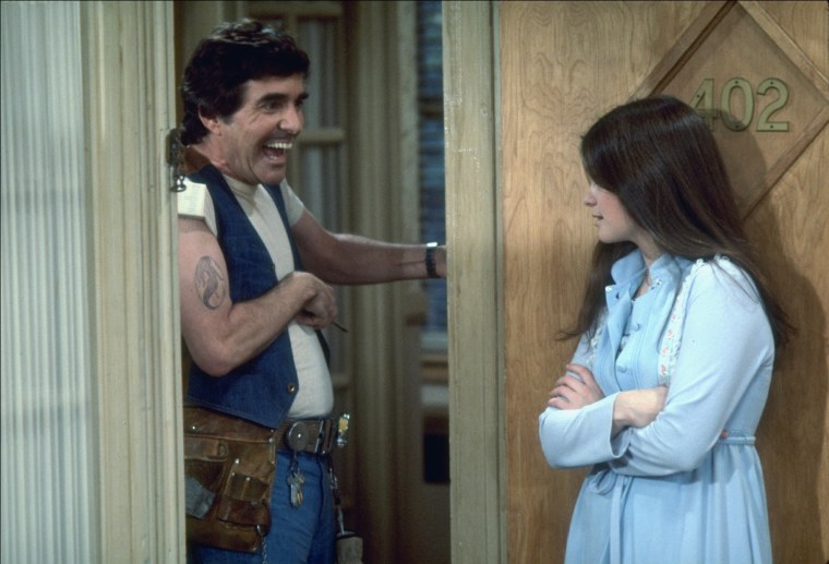 Image: "One Day at a Time" cast members Pat Harrington Jr. and Valerie Bertinelli