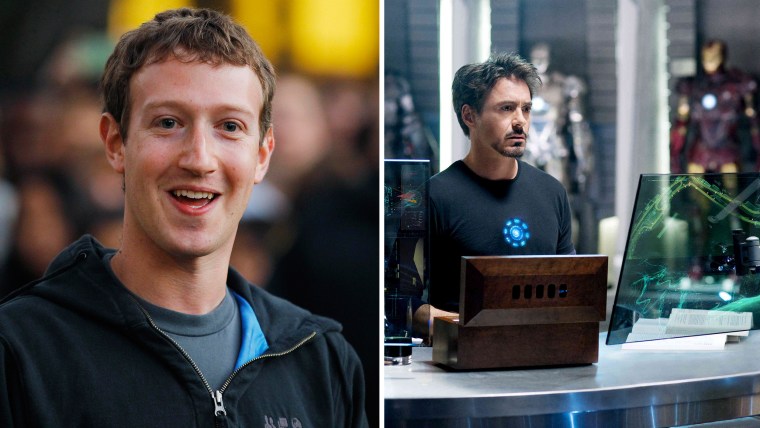 Is Mark Zuckerberg (left) modeling himself off of "Iron Man's" Tony Stark (Robert Downey Jr.)?