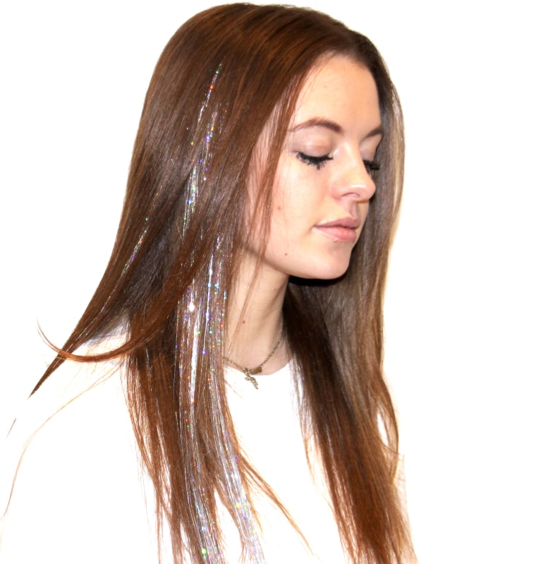 What Is Tinsel Hair? We Tried the Fun Glitter Extensions