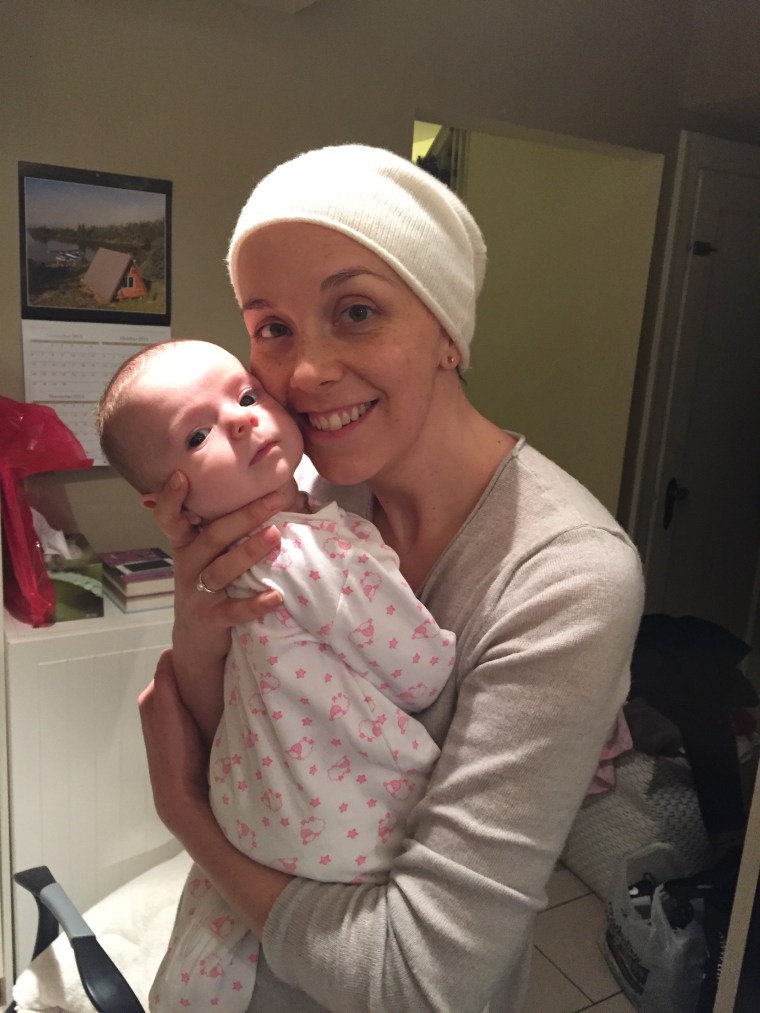 Erin Barrett delivers baby despite stage one ovarian cancer