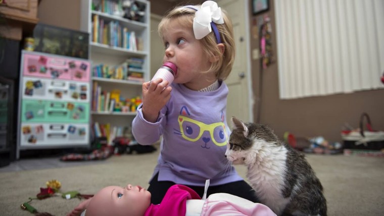 Tipton says as Scarlette and Doc grow up together, she hopes her daughter will see that she can overcome the challenges brought about by her amputation, just as her cat has.