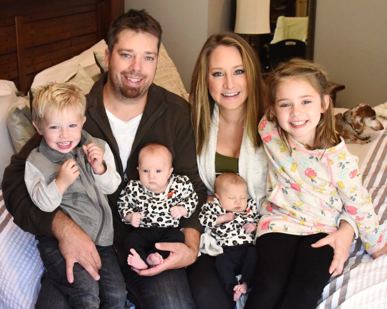Chad and Cassidy Lexcen with their four children.