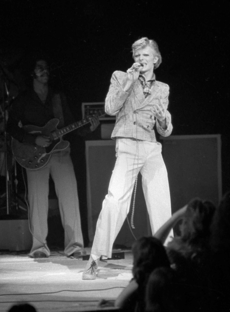 Image: Bowie performs at Radio City Music Hall in New York on Nov. 1, 1974.