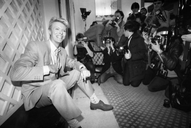 Image: Bowie attends a press photo call in London on March 17, 1983.