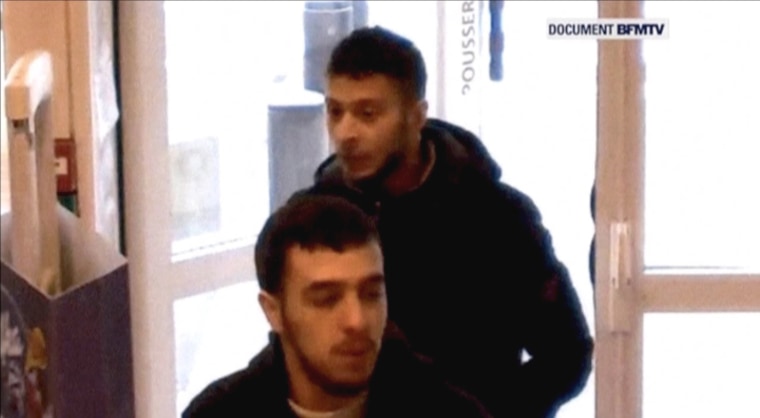 Image: Paris suspect Salah Abdeslam and suspected accomplice Hamza Attou in security video