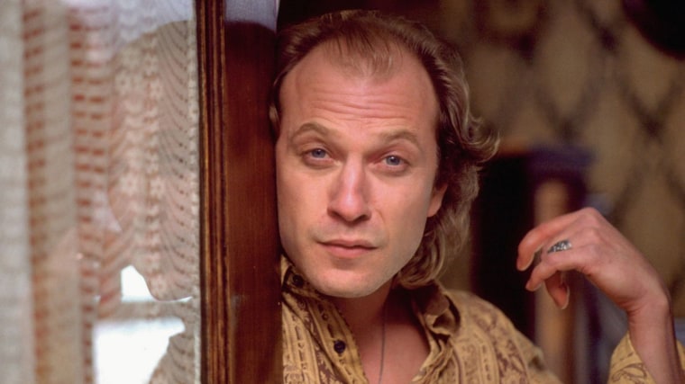 Buffalo Bill, played by Ted Levine, stands at the front door of the home in "Silence of the Lambs."