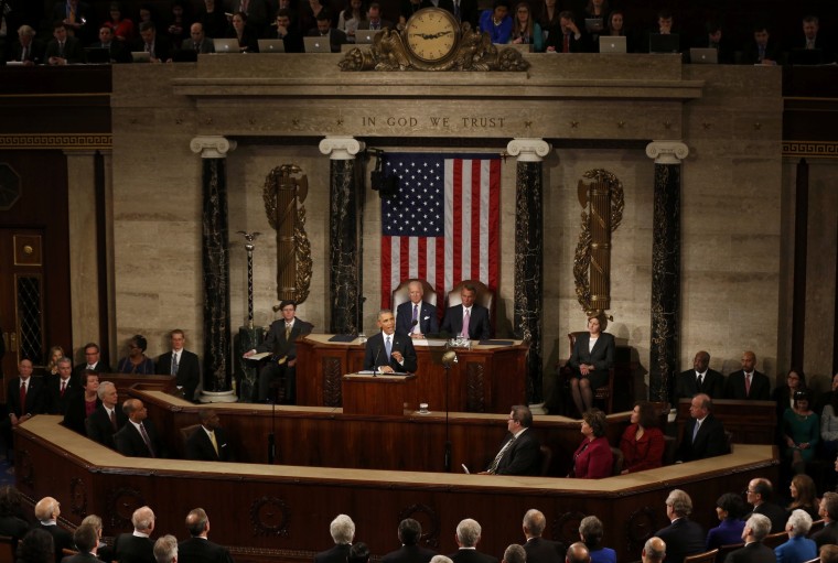 Image: U.S. President Barack Obama delivers his State of the Union address to a joint session of the U.S. Congress on Capitol Hill in Washington