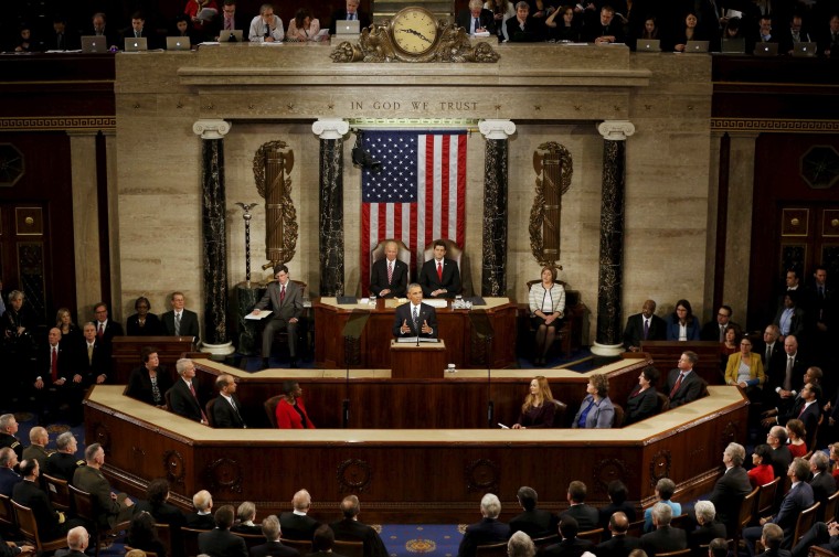 Image: U.S. President Barack Obama delivers his State of the Union address to a joint session of Congress in Washington