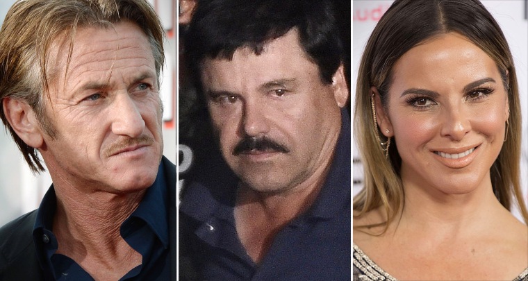 Sean Penn, Joaquin "El Chapo" Guzman and actress Kate del Castillo